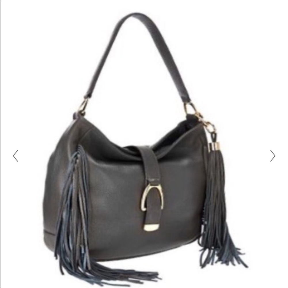 G.I.L.I. Fringed Genuine Leather Hobo Bag